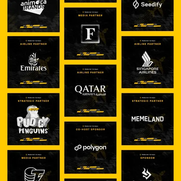 Redacted Airways partner announcement grid